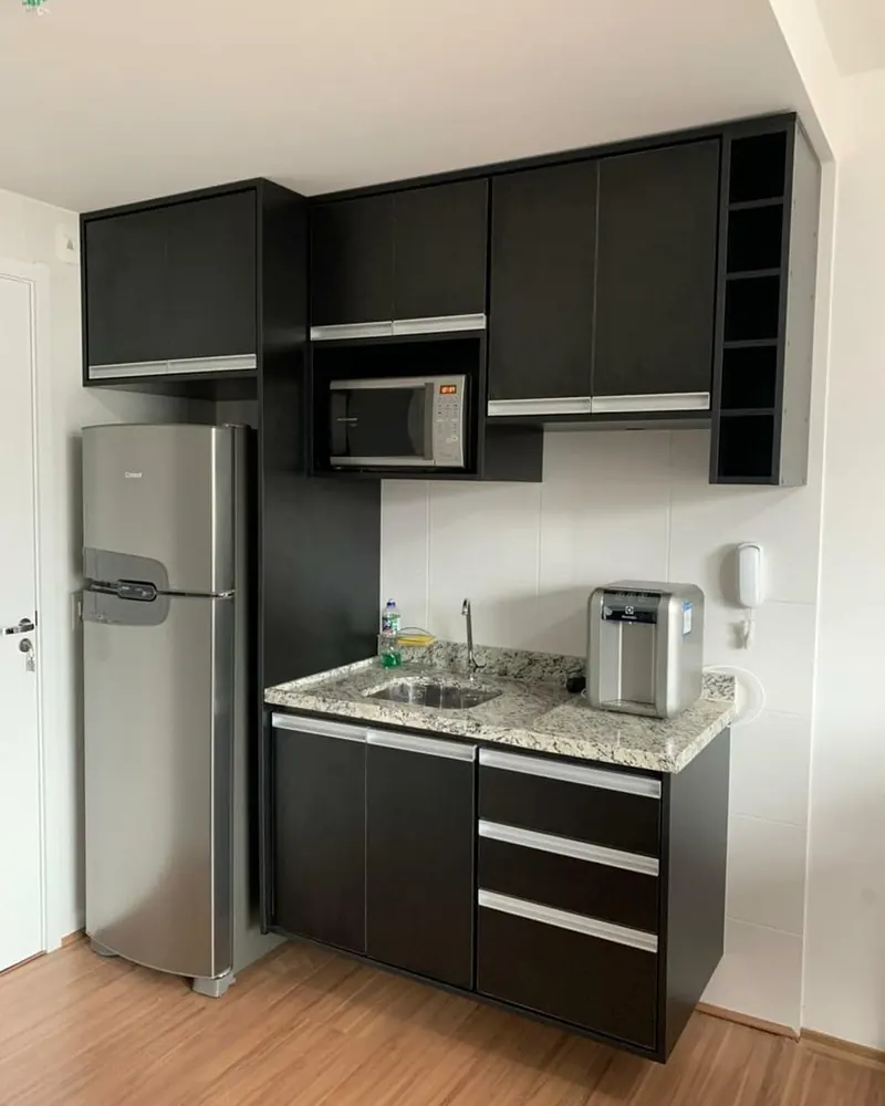 Studio: cozinha, lavanderia e banheiro, projeto da A Fábrica